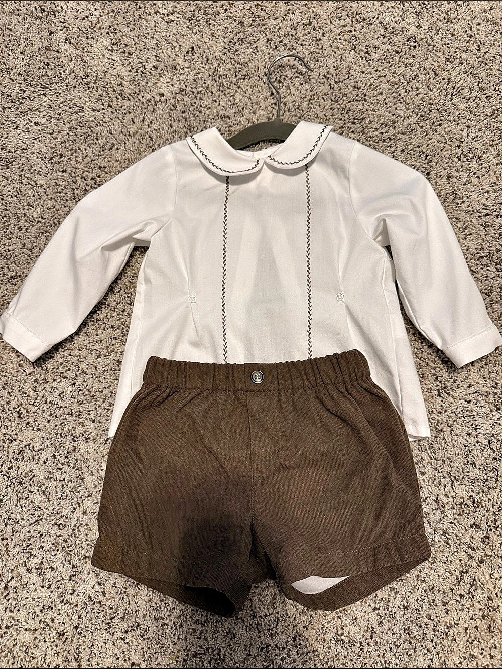 Edgehill Collection 24m Kids Matching Set White & Brown Like New
